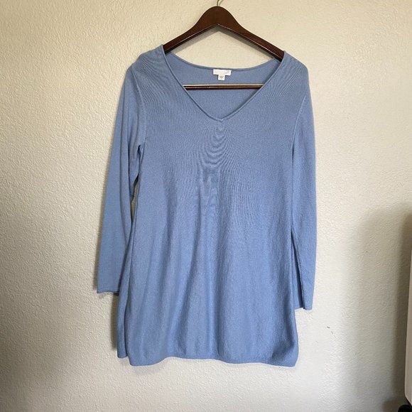 J. Jill V Neck Lightweight Tunic Sweater Women's Size S - Picture 2 of 11